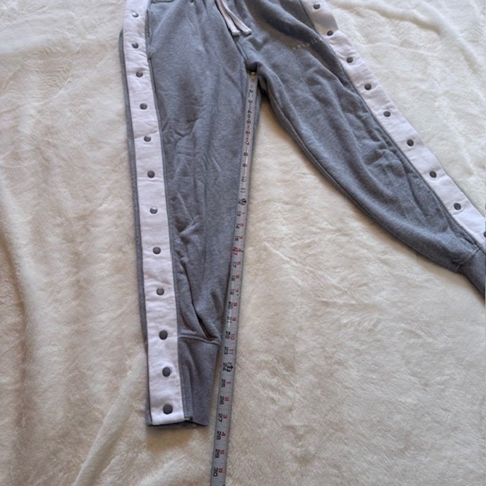 YoungLA 225 Snap-Off Joggers Mens Large Gray White Tear Away Sweatpants YLA2204 - Picture 6 of 9